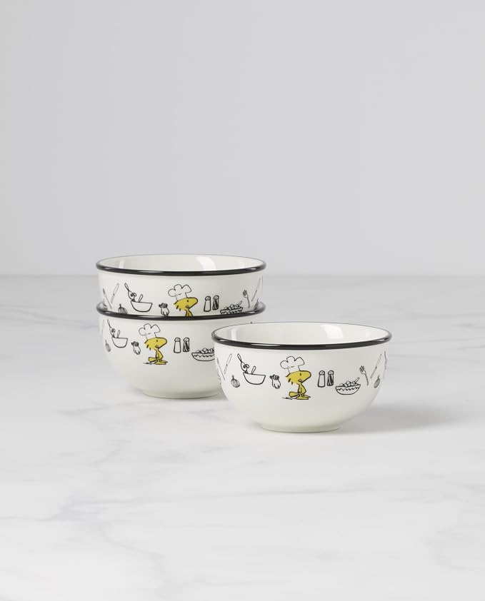 Lenox 897684 Chef Snoopy Mini Bowls, Set Of 3