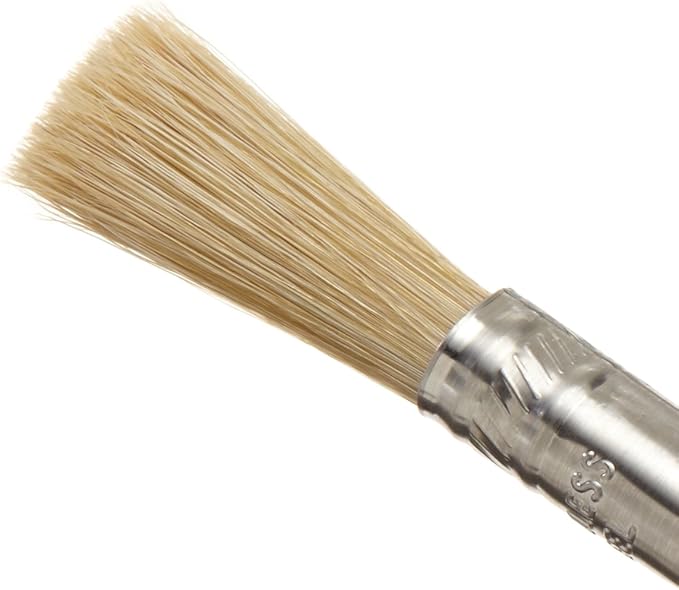 Ateco Pastry Brush, 3/8-Inch Diameter Head with Natural White Boar Bristles, Stainless Steel Ferrule & Wood Handle