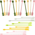 24 Pcs Silicone Spatula Set, Dual Head Mini Spatulas with Long Handle, Makeup Scraper Spatula for Kitchen, Easy to Clean, Multiple Colors