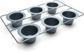 Fox Run Non-Stick Popover Pan, 6 Cup Yorkshire Pudding Pan, Grey | Bake Popovers & Yorkshire Pudding | Easy Release Nonstick | Consistent Results | 6 Cup Pop Over Baking Pan | Baking Gadget
