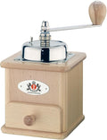 Zassenhaus Brasilia Coffee Mill, Beechwood Manual Coffee Bean Grinder, Traditional Hand Crank Coffee Mill,Natural/Chrome