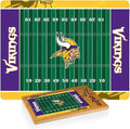 PICNIC TIME NFL Football Field Icon Glass Top Cutting Board & Knife Set, (Parawood & Bamboo)