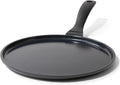 Alva Ceramic Nonstick Crepe Pan, 11 Inch Flat Griddle Pan for Crepes, Pancakes, Eggs & Tortillas, PFAS-Free Aluminum Frying Pan, Induction Compatible, Black
