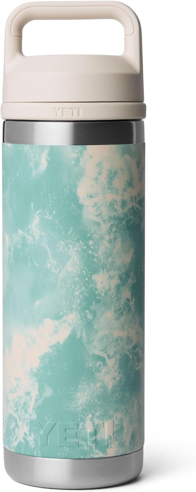 YETI Rambler 18 oz Bottle, Leakproof, Vacuum Insulated, Stainless Steel with Chug Cap, Sea View