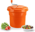 5 Gallon Salad Spinner,Large Capacity Vegetable Friuts Salad Dryer,Commercial Manual Salad Mixer for Restaurants Kitchen & Catering,Green & Orange. (Orange, 5 Gallon)