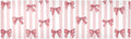 2 in 1 Table Runner Trivet for Hot Pots and Pans Heat Resistant Non Slip Waterproof 39 x 12 Inch Decorative Table Protector for Kitchen Countertop Pink White Stripes Bows