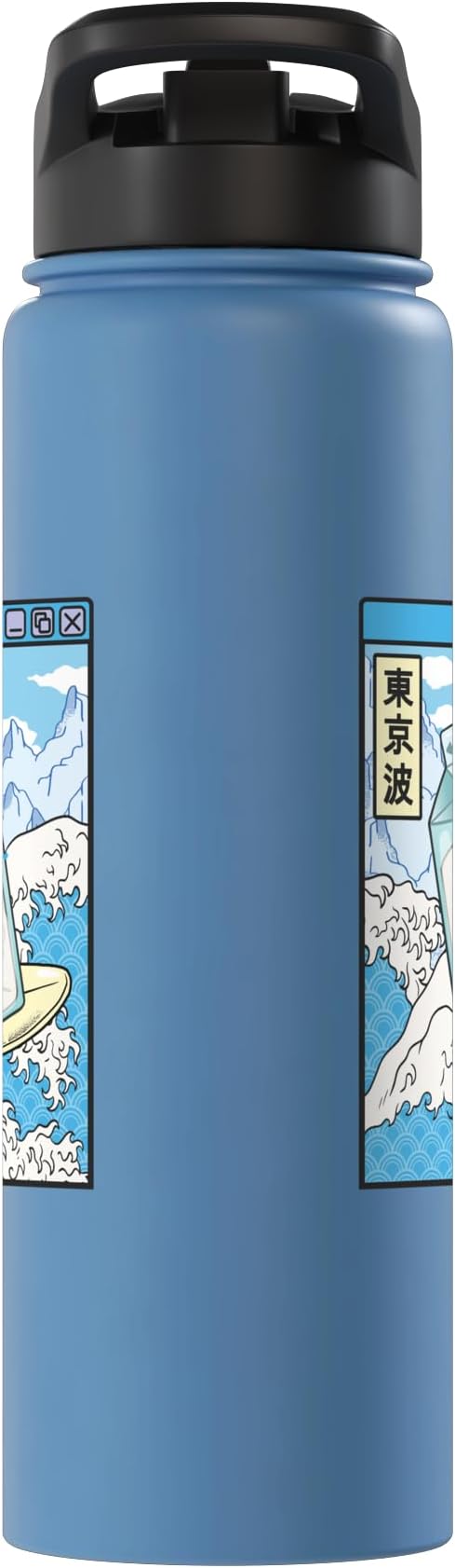 Milk Carton Surfing Great Waves Anime Kawaii Aesthetic Stainless Steel Insulated Water Bottle