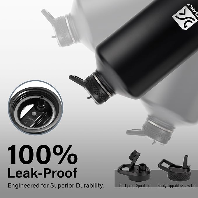 DYSANKY Gallon Insulated Water Bottle with Portable Carrier Bag for Outdoor