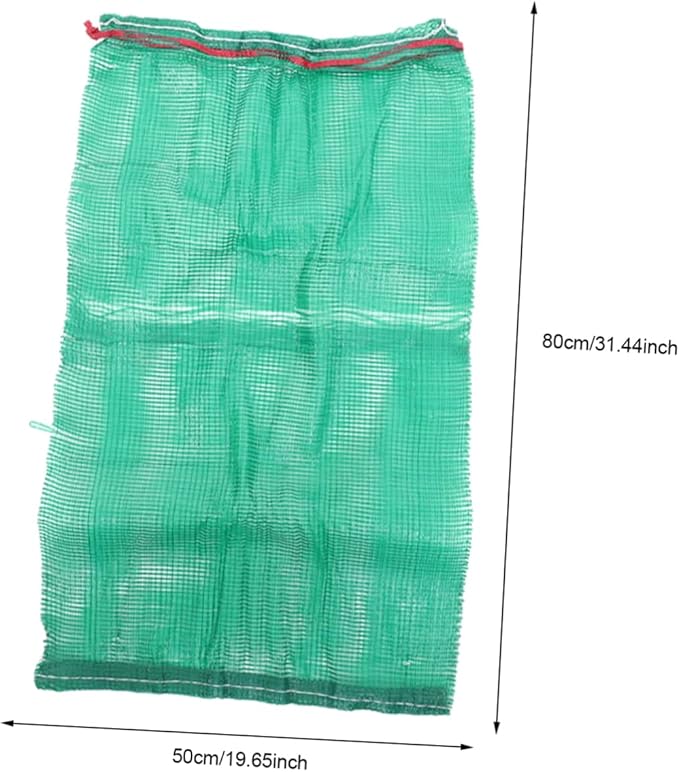 Ciieeo 50pcs Multifunctional Mesh Produce Bags Reusable Storage Bags Breathable Drawstring for Vegetables Fruits