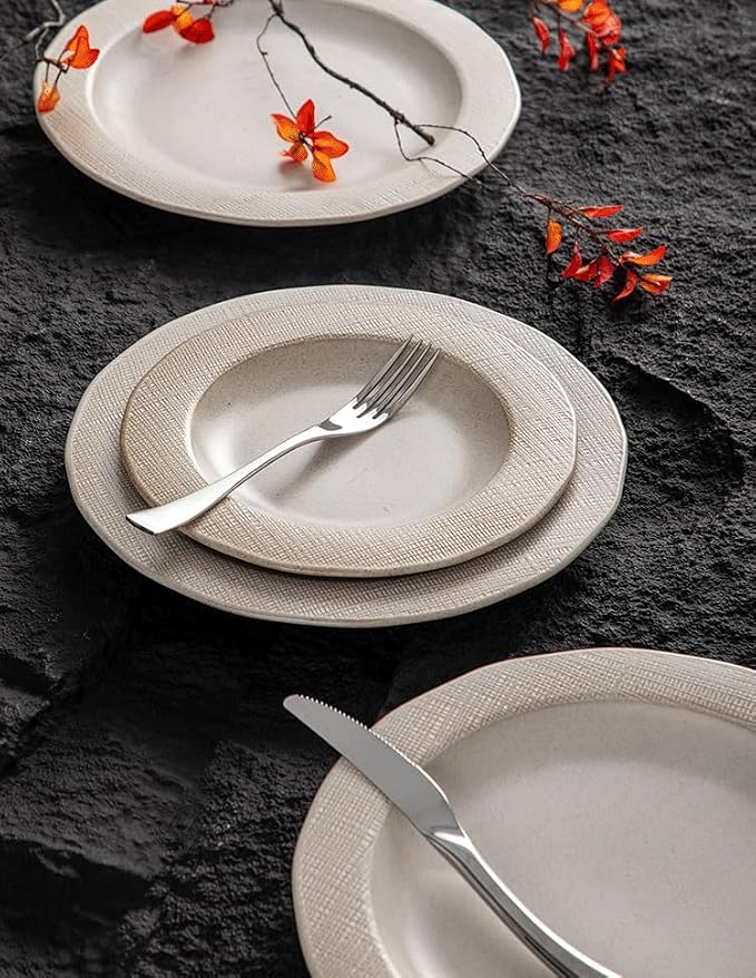 Dinnerware sets plates and bowls sets modern plates,Ceramic Dinnerware Sets,12 Pieces Porcelain Lightweight Plates,Scratch Resistant Dish Set (style - 5, 4 - Set (12pcs))