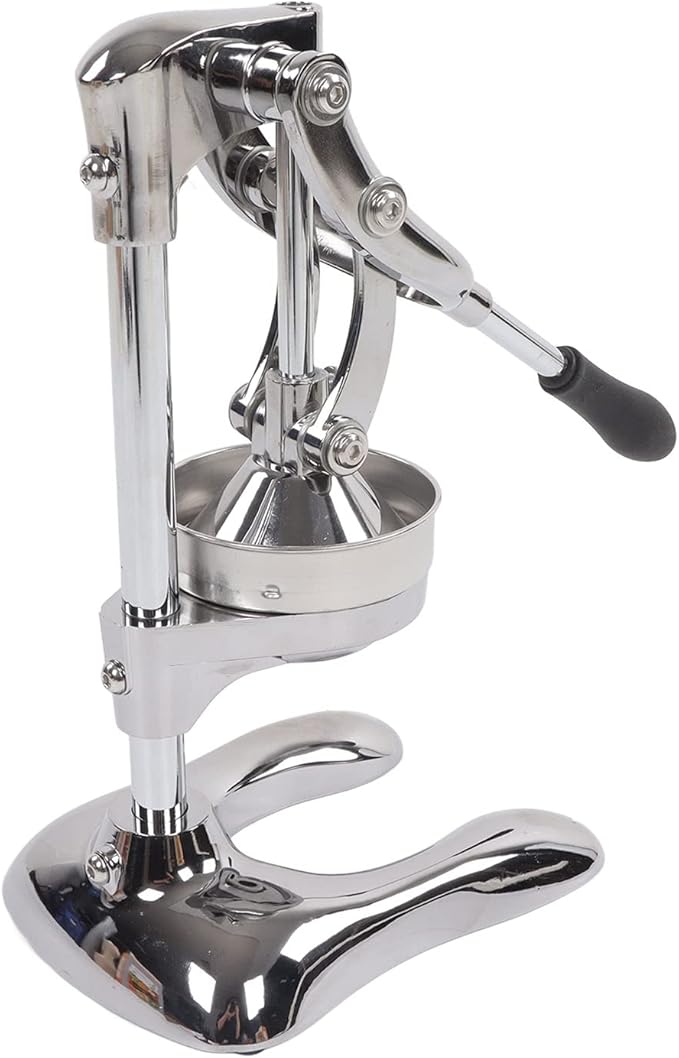 Commercial Grade Manual Hand Press Fruit Squeezer, Heavy Duty Stainless Steel Citrus Lemon Orange Juicer for Home Kitchen Use, Just Pull Down Handle, Stable U Shaped Base