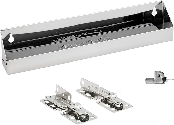 Rev-A-Shelf 14.25" Tip Out Tray w/Soft Close for Sink Base Cabinets, Storage Organizer for Kitchen, Laundry Room, or Vanity Cabinets, 6581-14SS-SC-1