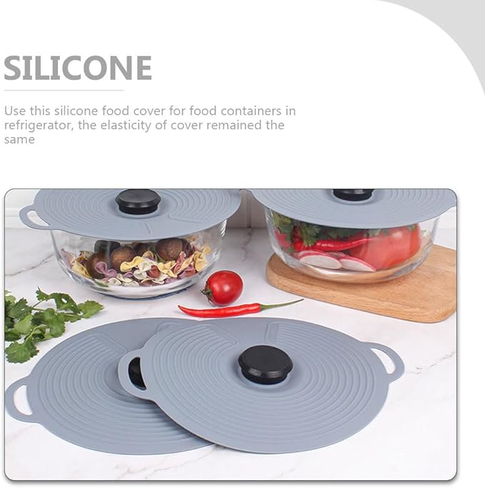 MAGICLULU Silicone Universal Lid for Pots and Bowls Reusable Stretchable Food Storage Cover Heat Resistant Fresh Preservation Lid for Kitchen Containers 12.6X11 Inches
