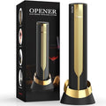 Newise Rechargeable Electric Wine Opener with Charging Base & Foil Cutter, Automatic Corkscrew for 60 Bottles, Luxury Mothers Gift for Wine Lovers Women Men - Gold & Black