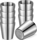 Mimorou 8 Pack Stainless Steel Insulated Cup 10 oz Metal Tumbler Double Wall Vacuum Water Glasses Camping Reusable Mugs Bbq Home Office Party Coffee