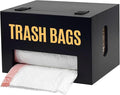 Libreshine Extra Large Black Bamboo Trash Bag Organizer Roll Holder, Fits Costco & Sam's Club Jumbo Rolls, Under-Sink, Cabinet & Wall Mount Dispenser, Garbage Bag Storage for Kitchen, Pantry, Garage