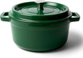 6.5 Quart Dutch Oven Pot with Lid, Non Stick Enameled Cast Iron Dutch Oven for Bread Baking, Heavy-Duty, Oven Safe Ceramic Cookware Up to 500°F for Baking, Braising, Stews, Roasting, Green