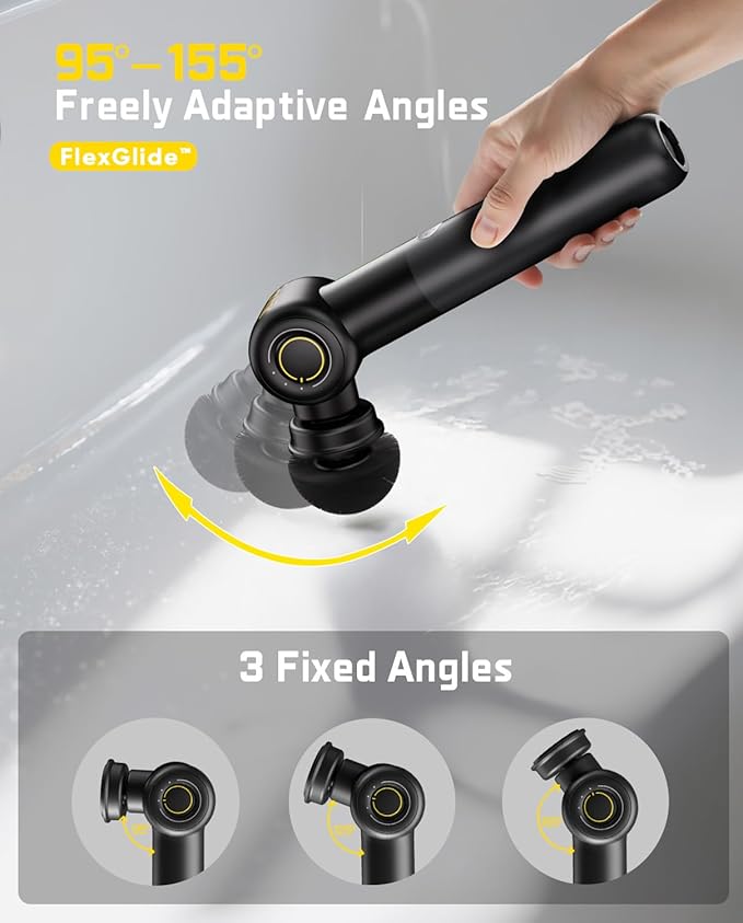 Fanttik Flip G9 Pro Electric Scrubber & 3 Pcs Replacement Brush Heads for Flip G9 Pro Electric Spin Scrubber