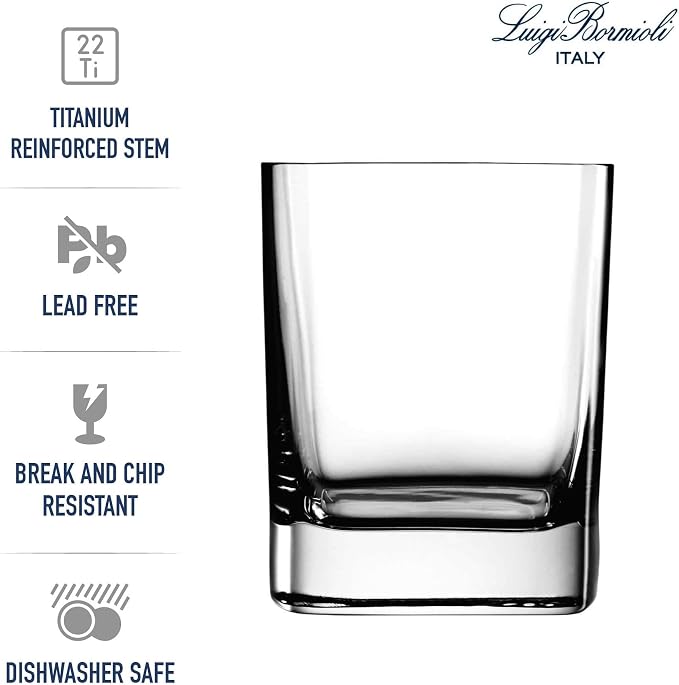 Luigi Bormioli Strauss Double Old-Fashioned Glasses - Clear, Set of 6