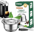 CAPMESSO Stainless Steel Reusable Coffee Capsules, Metal Refillable Coffee Pod Compatible with Nespresso Vertuoline GCA1/ENV135/ENV150/BNV420,Not Work with Vertuo Next & Pop(8OZ-Coffee Cup)