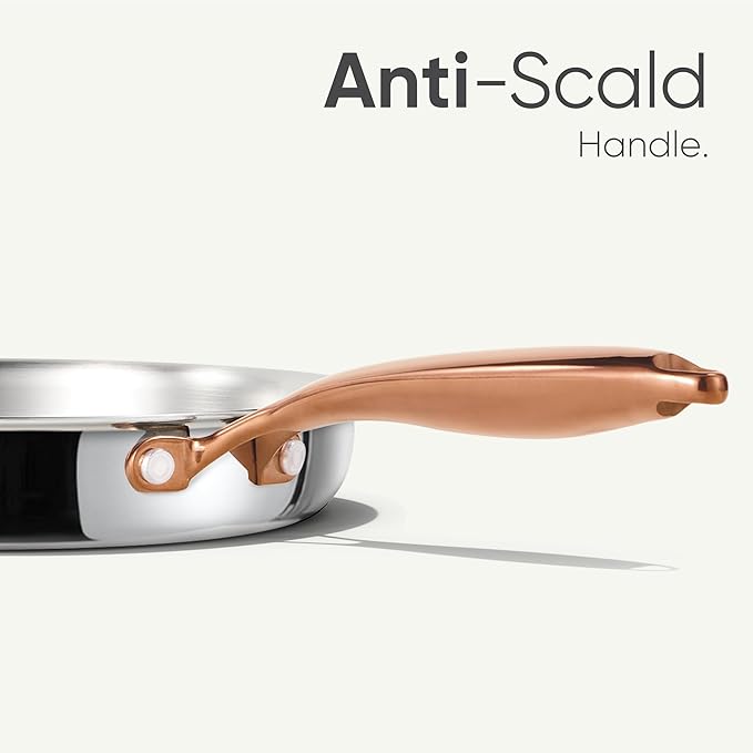 CAROTE 23pcs Tri-Ply Stainless Steel Cookware Set, Pots and Pans Set, Non Stick Induction Kitchen Cooking Sets, Nonstick Cookware Collection, Mirror Polish, Silver