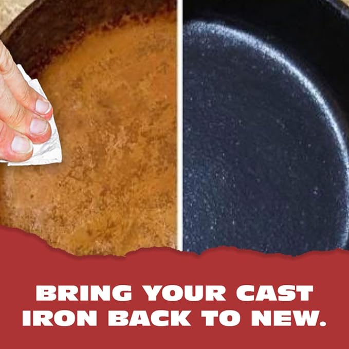 Knapp Made Cast Iron Seasoning Wax and Carbon Steel Seasoning Wax - 2 Oz Unique Blend of Natural Oils and Beeswax - Restore Cast Iron, Steel, Cutting Board, Kitchenware.Wood Furniture