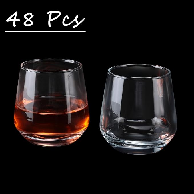 Zopeal 48 Pack Shot Glasses 3.25 oz Tequila Whiskey Tasting Glass Cups Small Liquor and Spirit Bar Shooter for Drinking Tasting Espresso Beer Juice