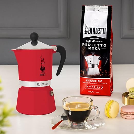 Bialetti 4962 Rainbow Espresso Maker, Red