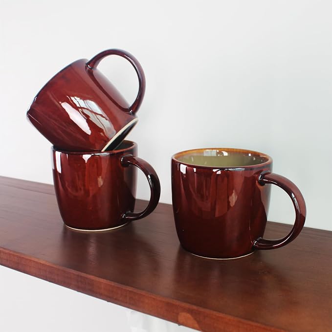 8.5 oz Ceramic Coffee Mug, Reactive Glaze Mug, Suitable for Latte, Coffee, Tea, Soup, Ideal for Office and Home Use, Dishwasher and Microwave Safe, 4-Pack.