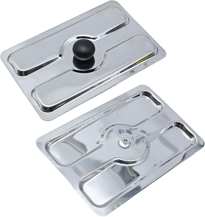 UOIENRT 2pcs Toaster Dust Cover 2 Slice, Stainless Toaster Appliance Top Cover, Steel Electric Bread Maker Upper Cover for Bread Machine (6 x 4 Inch)