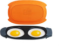 MKYSAIL Quick-Heat Microwave Egg Cooker|Poacher|fryer,Multi-Use microwave egg maker for Breakfast Sandwiches,Dishwasher-Safe,Save Time,Portable for Home,Travel,Gifts(Orange)
