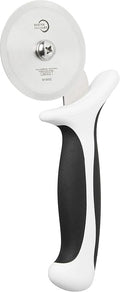 Mercer Culinary Millennia Pizza Cutter with White Handle, 2-3/4 Inch Wheel, Stainless Steel