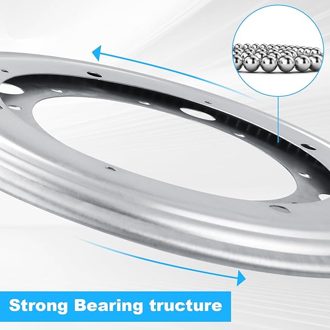 RHBLME 6 Pack 12 Inch Lazy Susan Hardware, 5/16" Thick Turntable Bearings, 1000Lbs Rotating Bearing Plate Heavy Duty Lazy Susan for Rotating Table, Corner Shelves, Book Case, Serving Tray