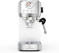 MAttinata Espresso Machine 20 Bar, Compact Espresso Maker with Milk Frother | Coffee Maker, Professional Italian Pump, Steam for Cappuccino Latte, Barista Pressure Gauge, Small for Home, Stainless Steel
