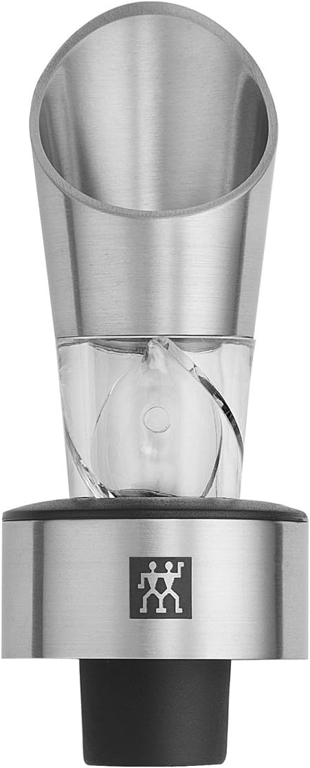 ZWILLING Sommelier All-in-One Wine Aerator, Decanter Pourer & Stopper, 18/10 Stainless Steel