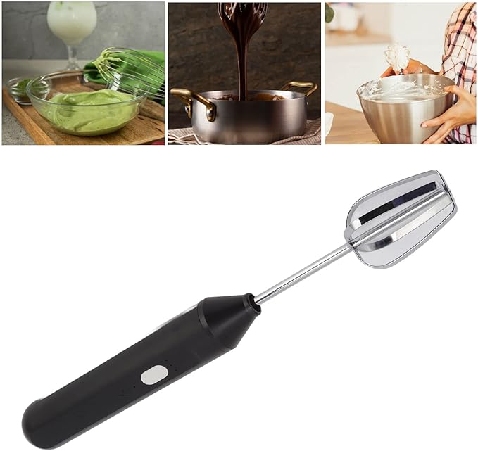 Electric Hand Blender，3 in 1 Immersion Blender Handheld, Beater Electric Milk Frother Coffee Blender Milkshake Blender Foamer Kitchen Tools(Black)