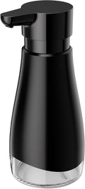 Oasis Creations 500 mL /17fl.oz Stainless Steel Liquid Soap Dispenser for Dish and Hand Soap - Black - Refillable - Great for Kitchen Bathroom or Countertop