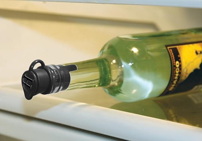 Haley's Corker 30065 5-in-1 Wine Aerator, Stopper, Pourer, Filter and Re-Corker, 5 Pack, Standard, Black