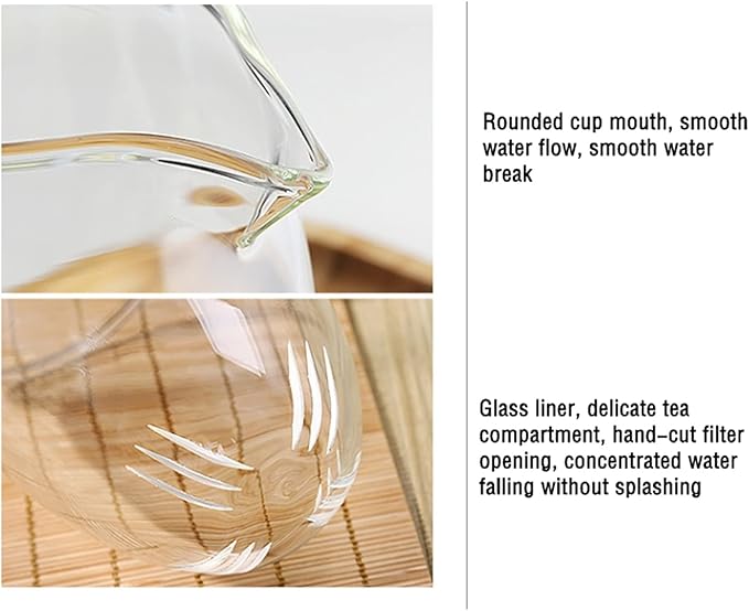 Water Pitcher Simple Glass Carafe with Vertical Liner High Borosilicate Glass Pitcher Household Teapot Juice Pot for Home, Restaurant, Coffee Shop Iced Tea Pitcher (Size : L)