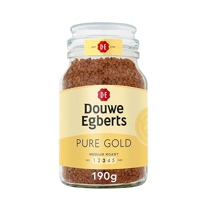 Douwe Egberts Pure Gold Instant Coffee, Medium Roast, 6.7-Ounce, 190g (Packaging May Vary)