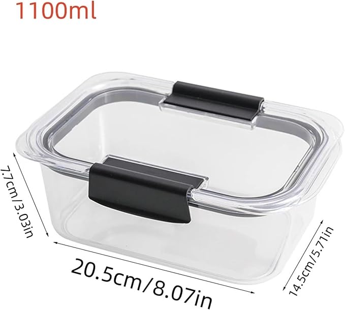 Food Storage Container Fresh BPA Free Food Storage Containers with Lids, Airtight, for Lunch, Meal Prep, and Leftovers(1100ml)