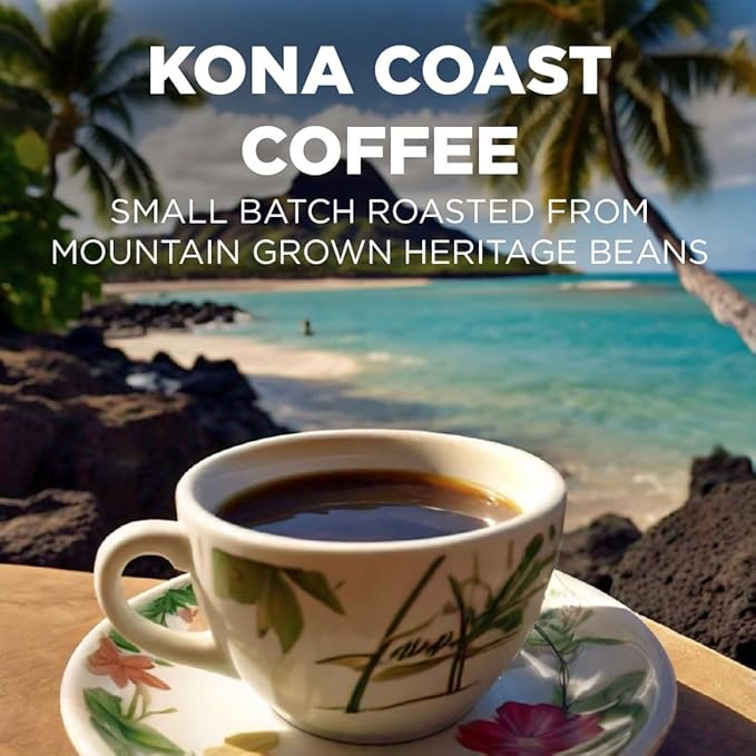 Maud's Kona Coffee Pods, 100 ct, Medium Roast Coffee in Single Serve Pods – 100% Arabica Coffee, Compatible with Keurig K Cups Maker