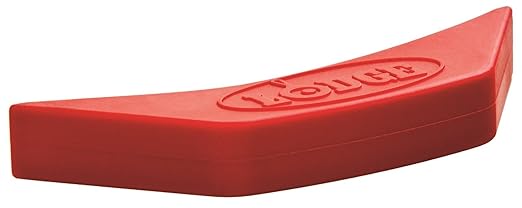 Lodge L10SC3 Cast Iron Lid, 12-inch & ASAHH41 Silicone Assist Handle Holder, Red