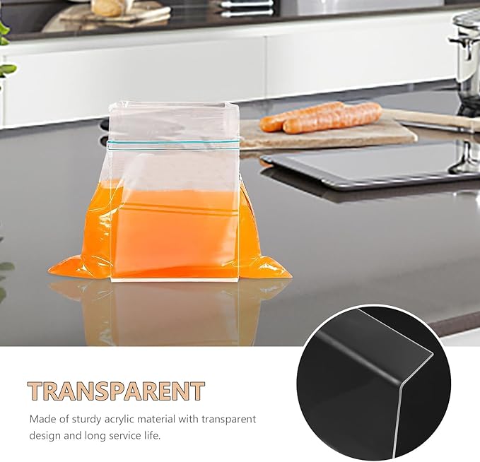 Abaodam Hands-free Food Prep Bag Holder Rack Stand for Large Zipper Storage Bags for Kitchen Use