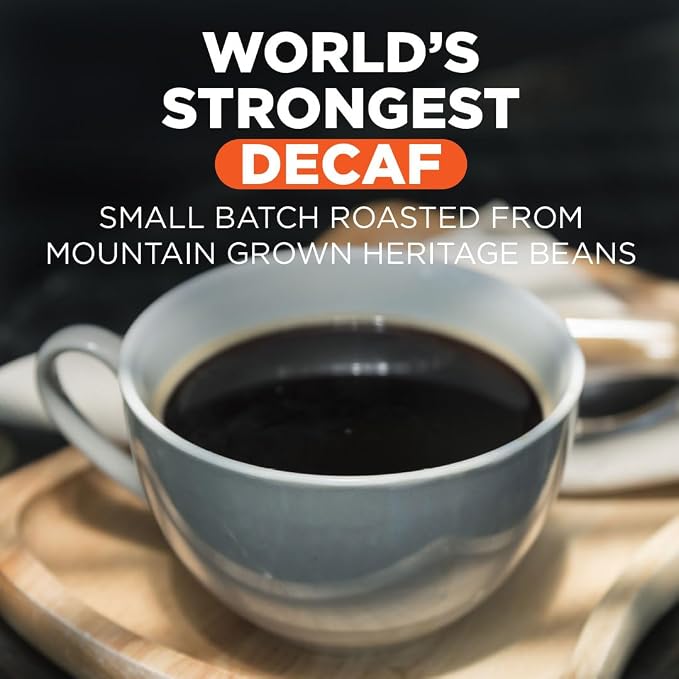 Maud's World's Strongest Decaf Coffee Pods, 200 ct, Decaffeinated Dark Roast Coffee in Single Serve Pods – 100% Arabica Coffee, Compatible with Keurig K Cups Maker