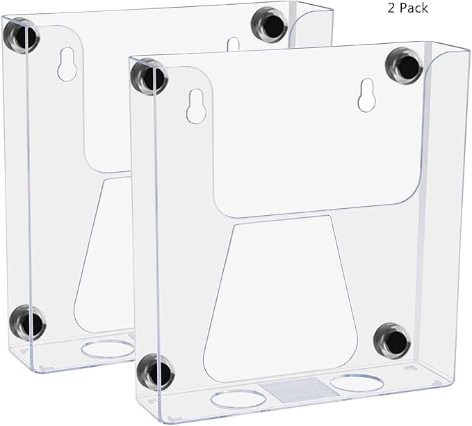 2 Pack Magnetic Brochure Holder for 6 Inch Booklets or Folded Printed Media Clear Acrylic Attaches to Metal Surfaces in Offices Theme Parks and Service Stations by Marketing Holders
