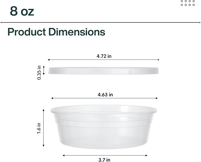 [8oz-50 Sets Plastic Deli Containers with Lids - BPA Free Clear Soup Containers with Airtight Lids, Leak Resistant Food Storage for Meal Prep, Stackable/Microwave/Dishwasher/Freezer Safe