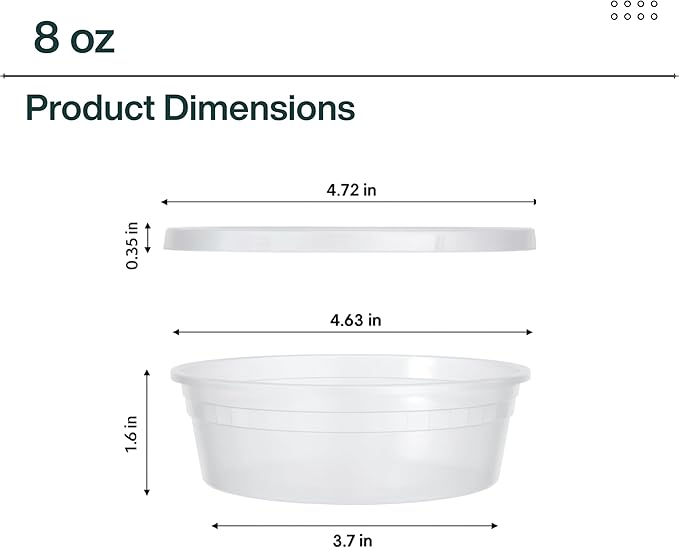 [8oz-24 Sets Plastic Deli Containers with Lids - BPA Free Clear Soup Containers with Airtight Lids, Leak Resistant Food Storage for Meal Prep, Stackable/Microwave/Dishwasher/Freezer Safe