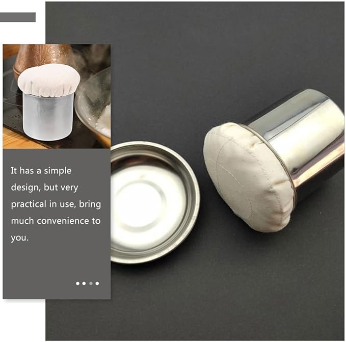 MAGICLULU Stainless Steel Pancake Oil Wipes 2-Pack Kitchen Cooking Grease Applicator for Crepes Griddles and Fried Eggs