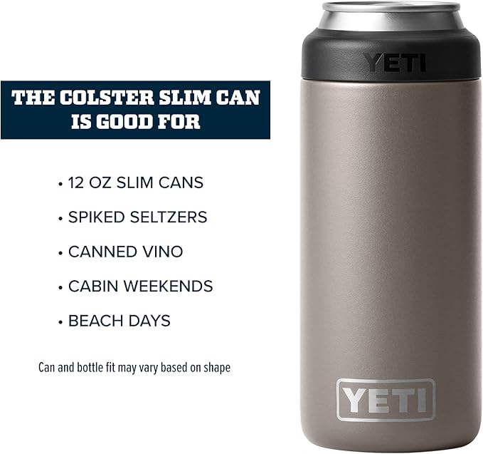 YETI Rambler 12 oz. Colster Slim Can Insulator for the Slim Hard Seltzer Cans, Sharptail Taupe